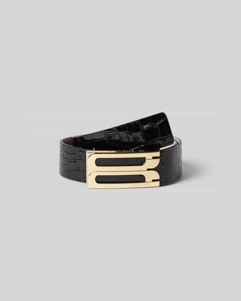 Victoria Beckham Ledergürtel aus echtem Leder Black