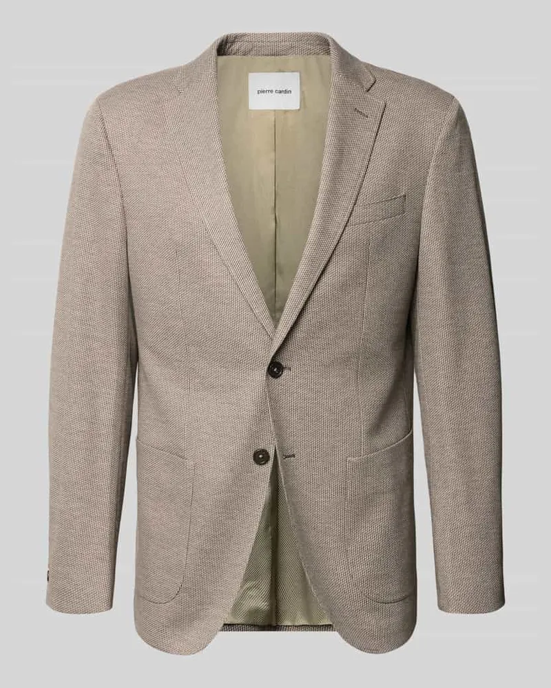 Pierre Cardin Fein strukturiertes Slim Fit 2-Knopf-Sakko Modell 'Michel Hellbraun