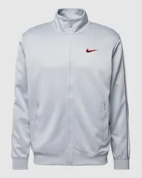 Nike Sweatjacke mit Label-Stitching Hellgrau