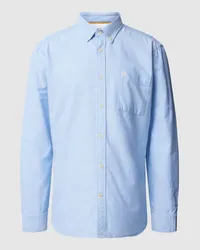 Camel Active Regular Fit Freizeithemd mit Button-Down-Kragen Hellblau