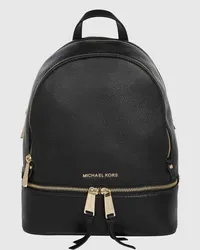 Michael Kors Rucksack aus Leder mit Bodenfach Black