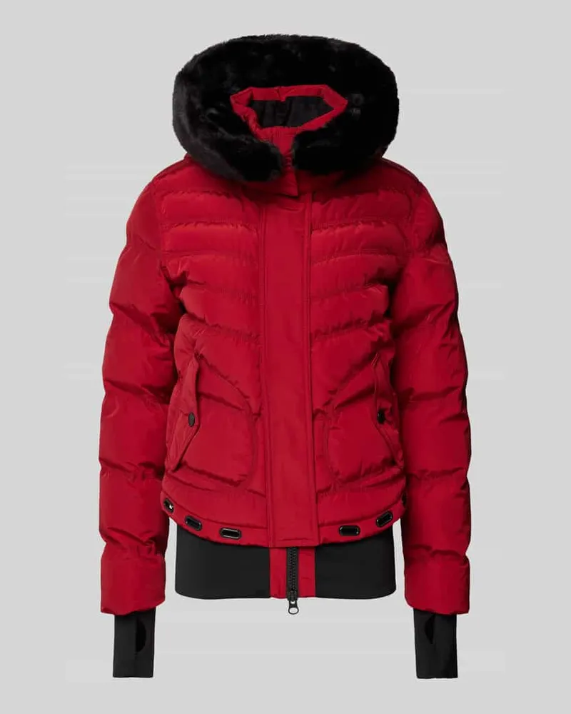Wellensteyn Regular Fit Steppjacke mit Pattentaschen Modell 'QUEENS Dunkelrot