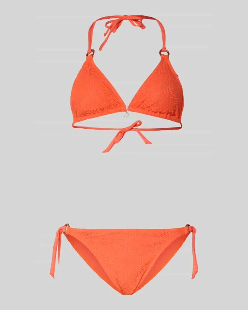 Banana Moon Bikini mit Allover-Crochet-Optik Modell 'Sunmesh Orange