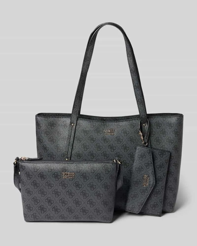 Guess Shopper im Set mit Kosmetiktasche und Portemonnaie Black