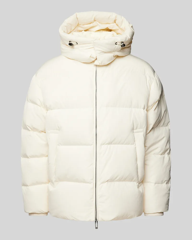 Emporio Armani Steppjacke mit Zweiwege-Reißverschluss Offwhite