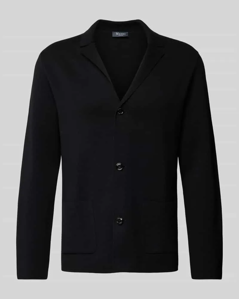 Maerz Strickjacke mit Reverskragen Black