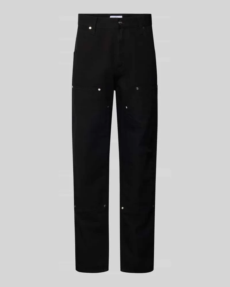 Edwin Jeans Loose Fit Jeans mit Eingrifftaschen Modell 'DOUBLE KNEE TYRELL PANT Black