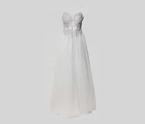 Abendkleid mit Spitzenbesatz