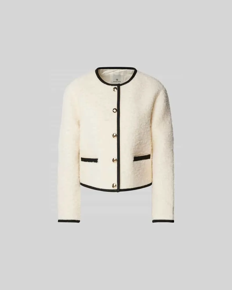 Anine Bing Jacke mit Eingrifftaschen Ecru