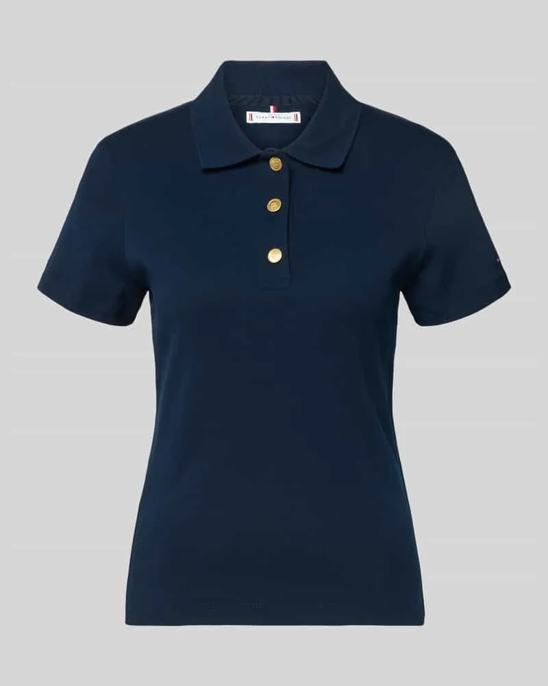 Tommy Hilfiger Slim Fit Poloshirt aus reiner Baumwolle Marine