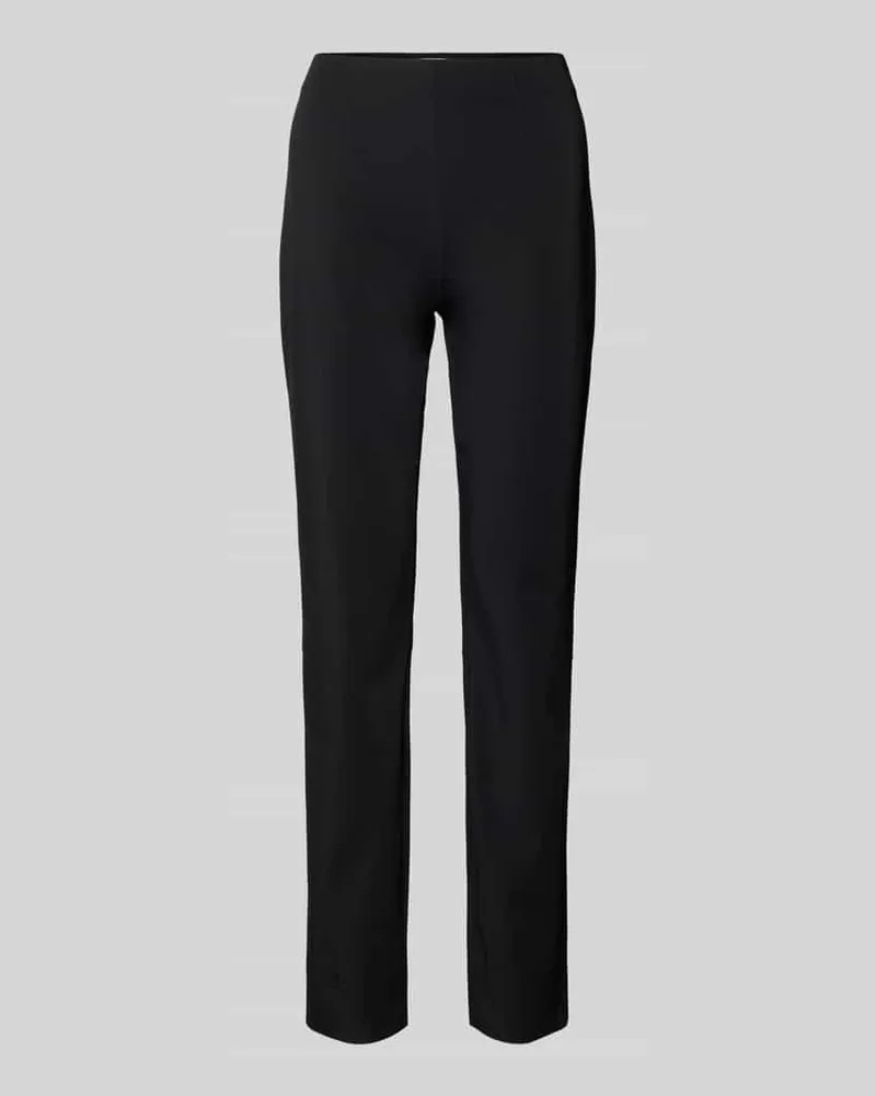 RAFFAELLO ROSSI  Skinny Fit Hose mit breitem Bund Black