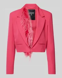 Patrizia Pepe Cropped Blazer mit Hakenverschluss Pink