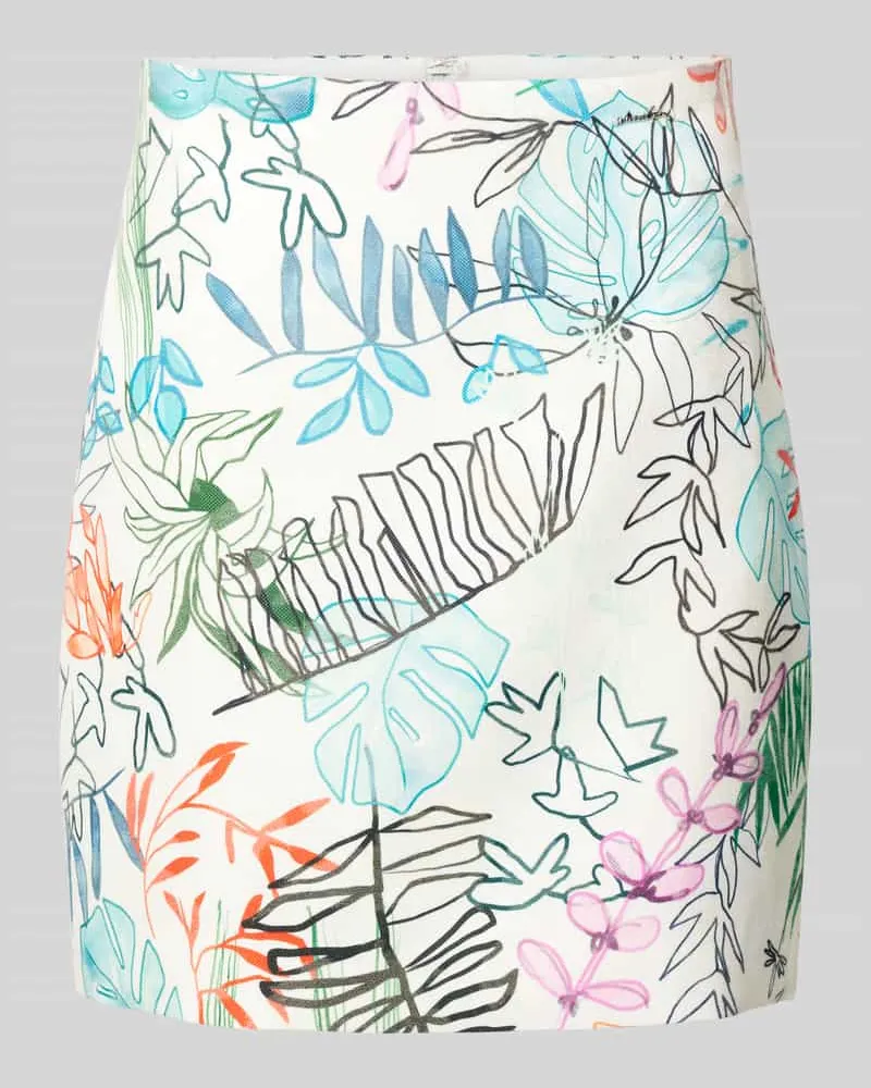 Marc Cain Minirock mit Label-Detail Ecru