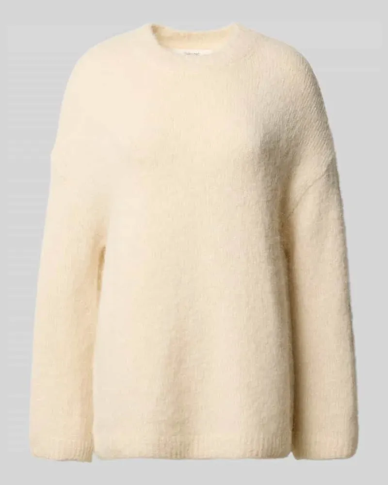 Selected Oversized Strickpullover aus Alpaka-Mix Modell 'GABRIELLA Offwhite