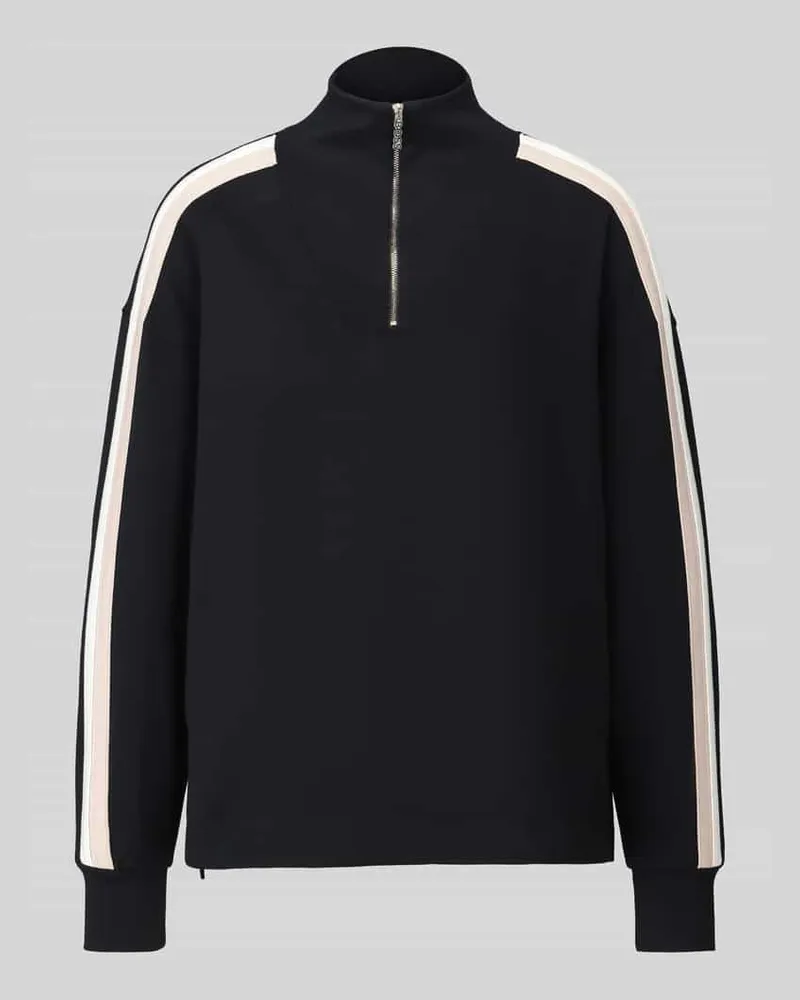 HUGO BOSS Regular Fit Pyjama-Oberteil mit Kontraststreifen Black