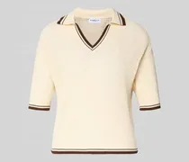 Regular Fit T-Shirt in Strick-Optik Modell 'Lembi