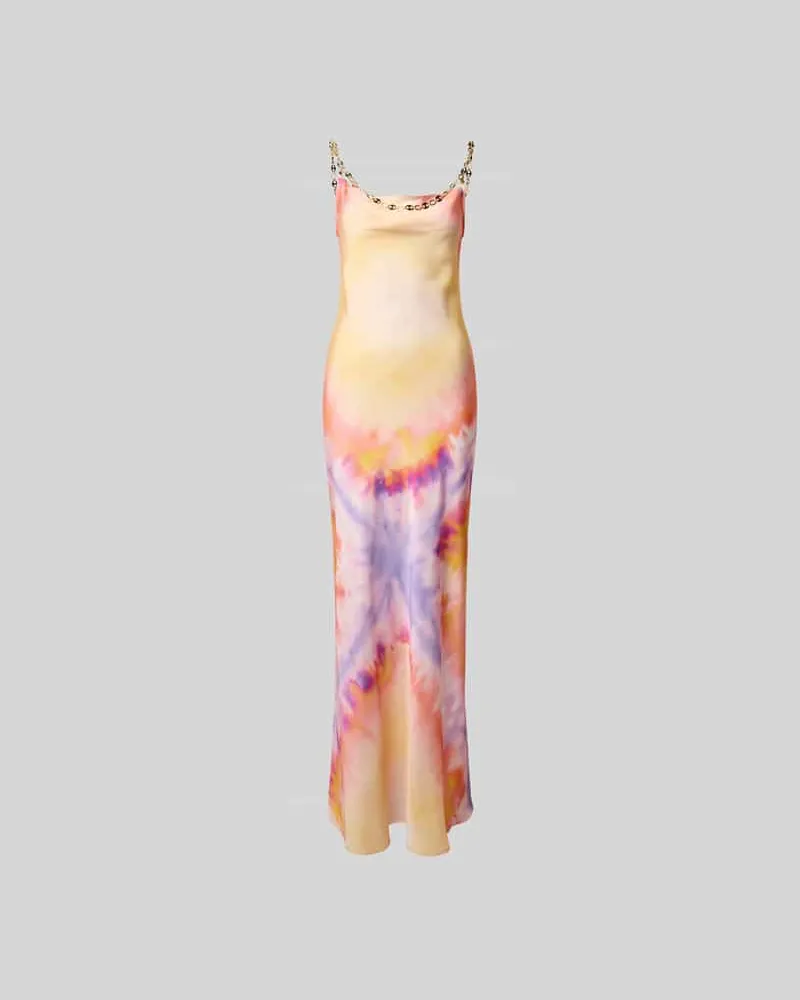 Paco Rabanne Maxikleid mit abnehmbaren Träger Rosa