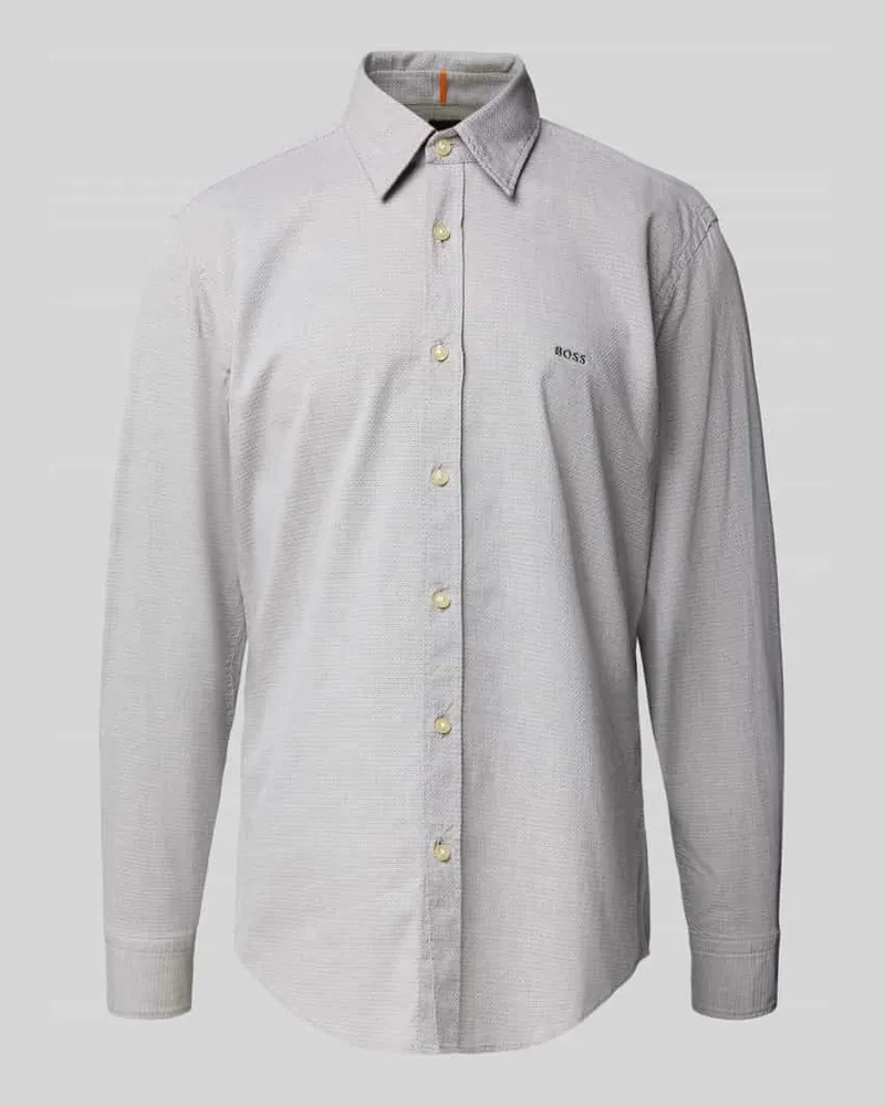 HUGO BOSS Regular Fit Freizeithemd aus Baumwoll-Mix Modell 'RELEGANT Khaki