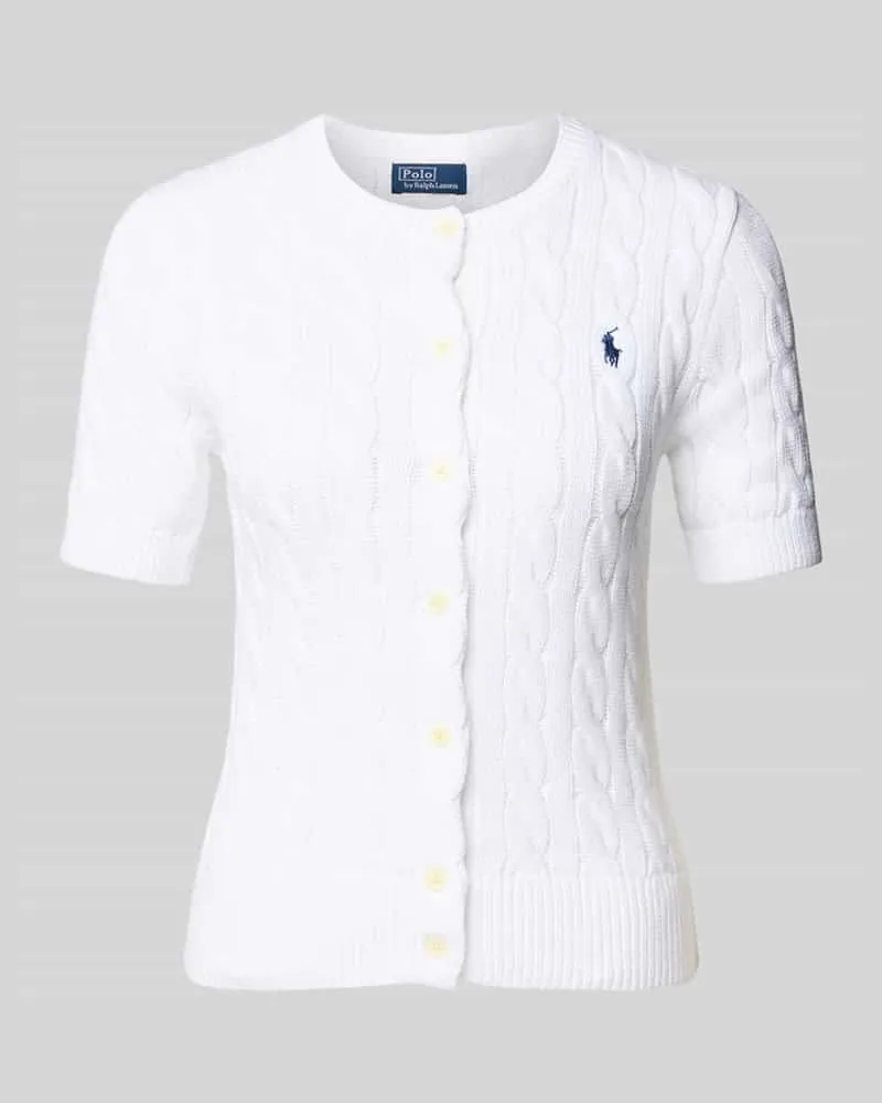 Ralph Lauren Cardigan mit 1/2-Arm Weiss