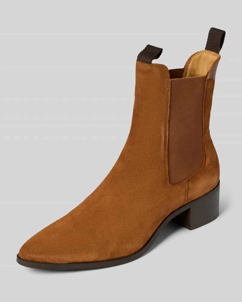 Gant Stiefeletten mit elastischem Einsatz Cognac