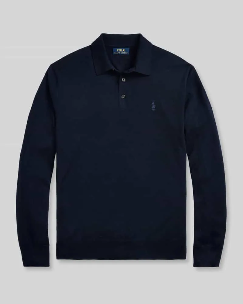 Ralph Lauren Regular Fit Pullover aus reiner Wolle Marine