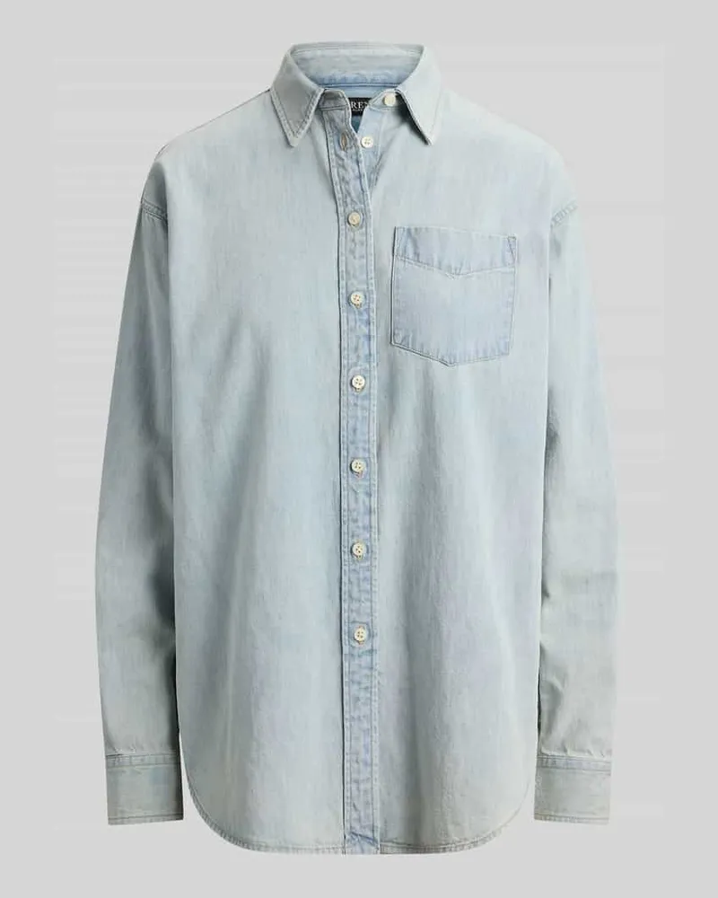 Ralph Lauren Regular Fit Jeansbluse aus reiner Baumwolle Jeansblau