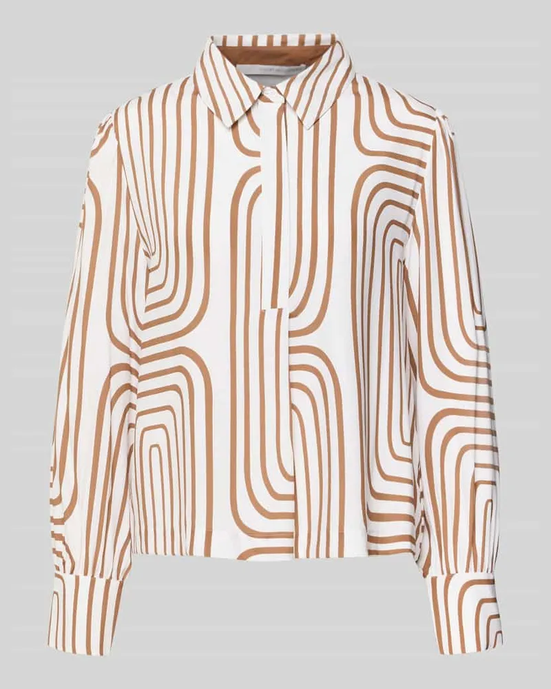 Herzen's Angelegenheit Hemdbluse aus Seiden-Mix Hellbraun