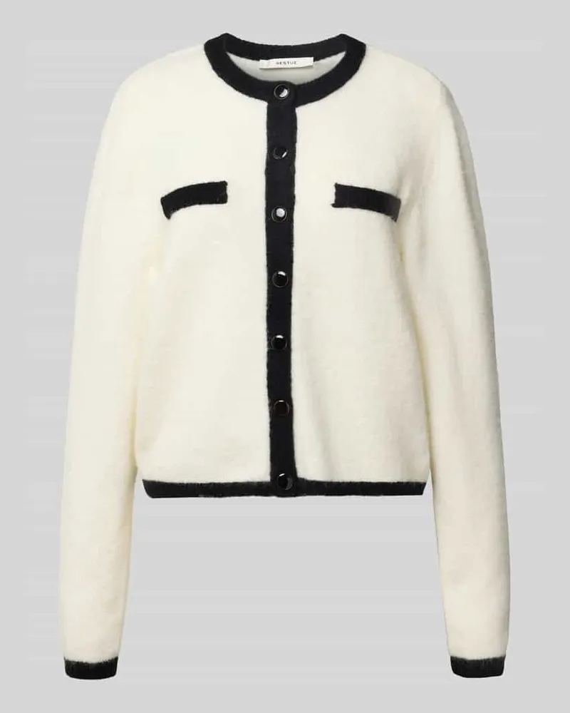 Gestuz Strickjacke mit Knopfleiste Modell 'alpha Offwhite