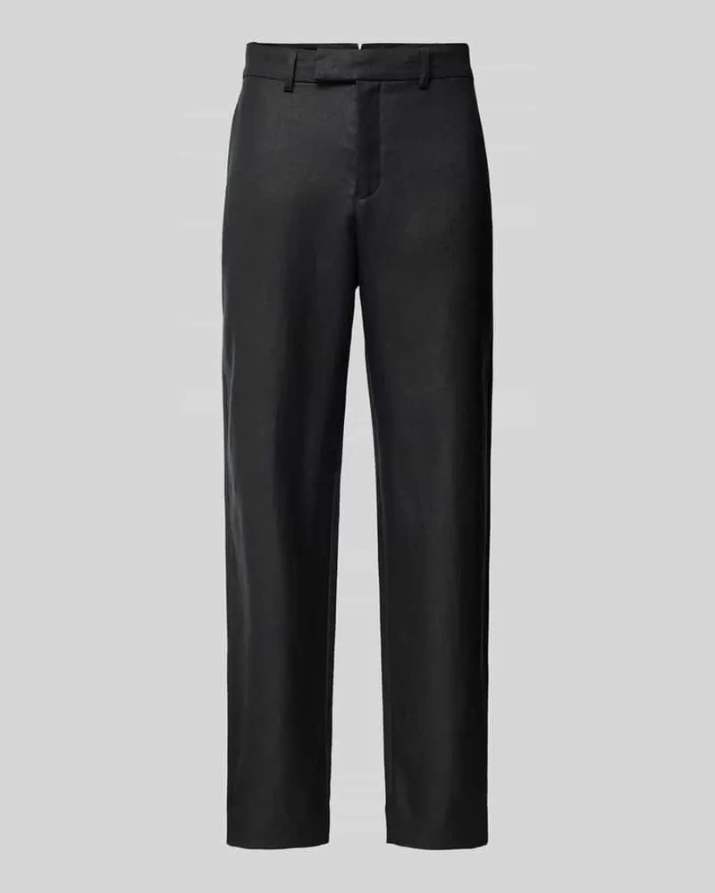 Selected Homme Slim Fit Anzughose mit Knopf- und Reißverschluss Modell 'KONTOS Black