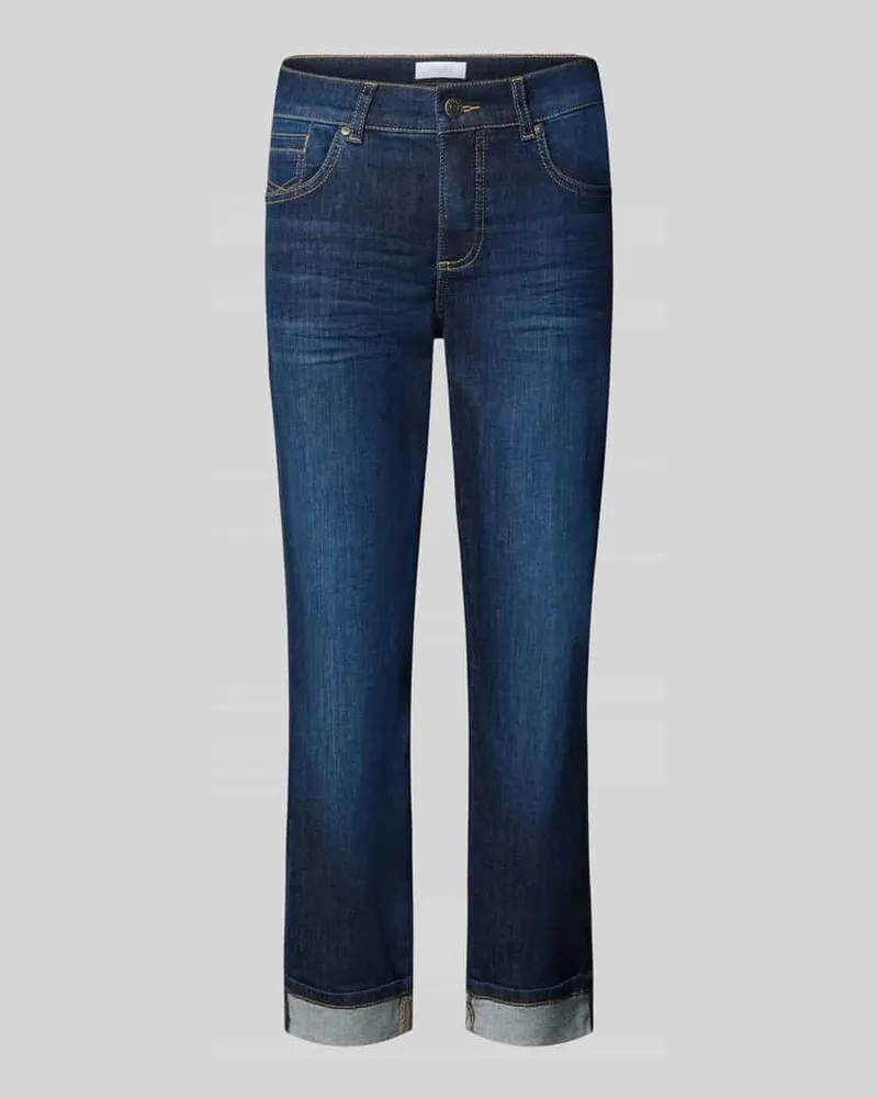 ANGELS  Straight Fit Jeans aus Baumwoll-Mix Modell 'DARLEEN Dunkelblau