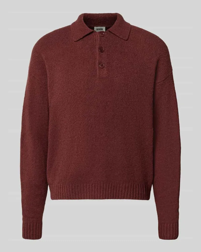Drykorn Strickpullover mit Polokragen Modell 'BEKKET Bordeaux