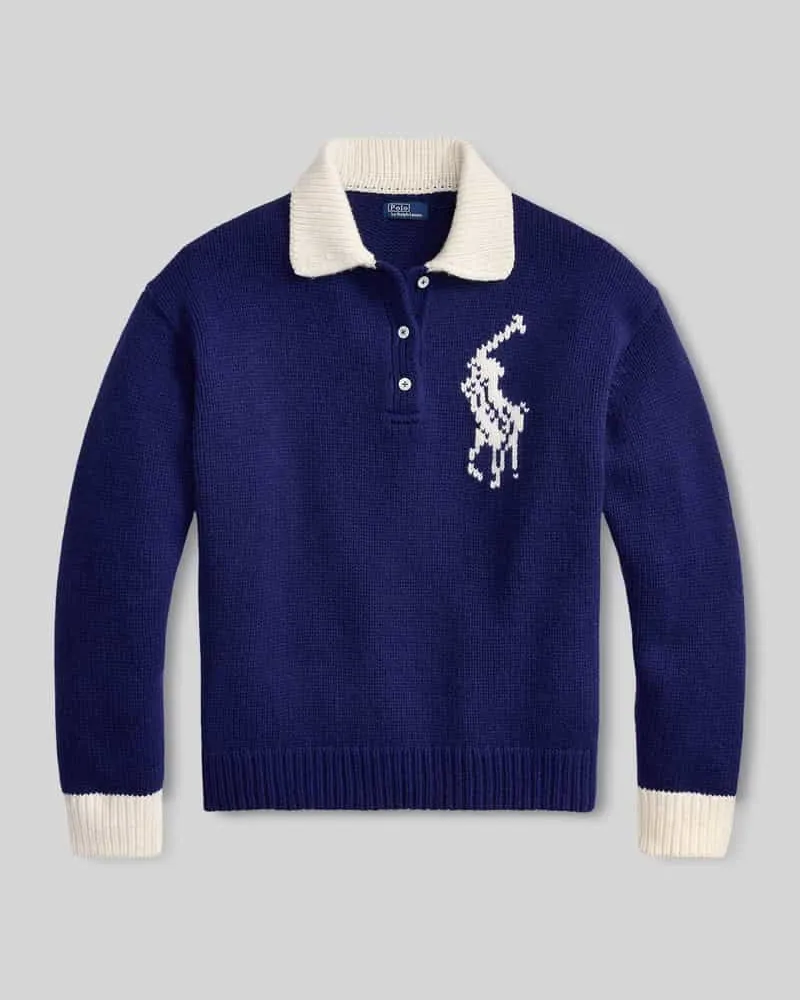 Ralph Lauren Relaxed Fit Pullover aus reiner Wolle Royal