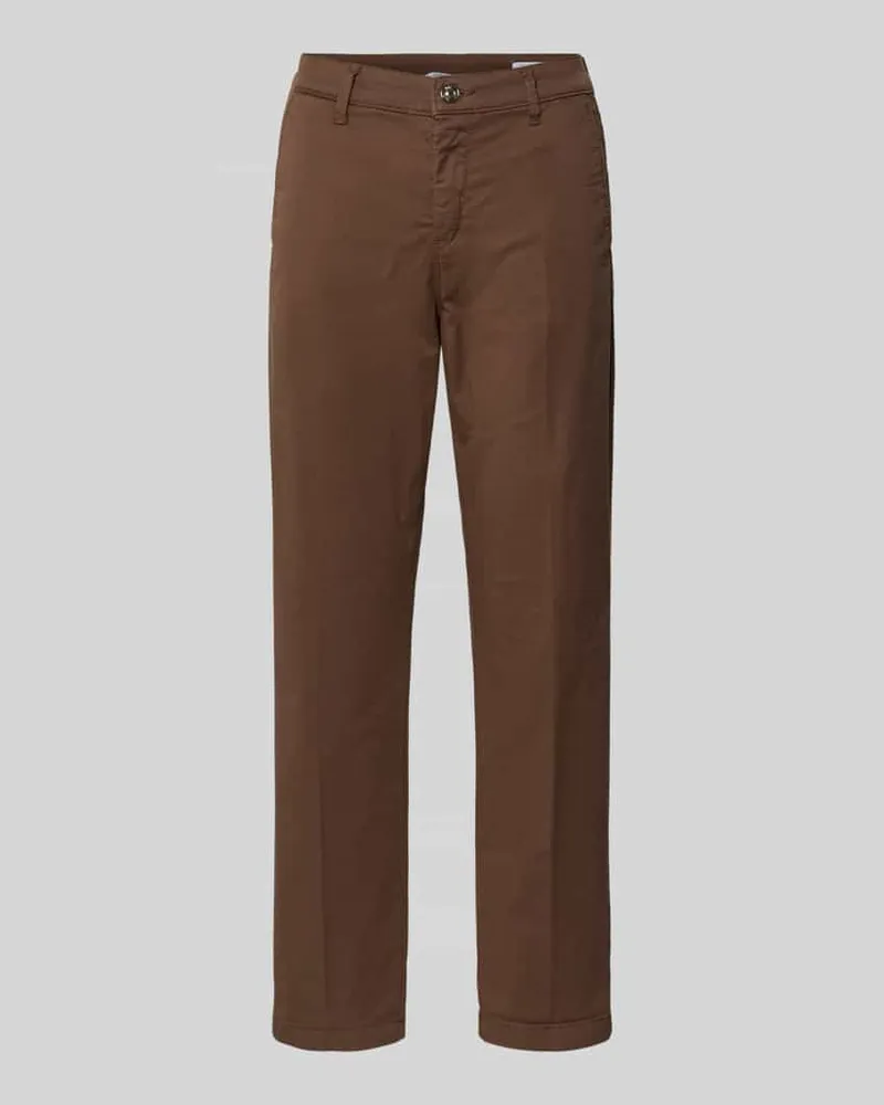 MAC Jeans Straight Fit Chino in verkürzter Passform Dunkelbraun