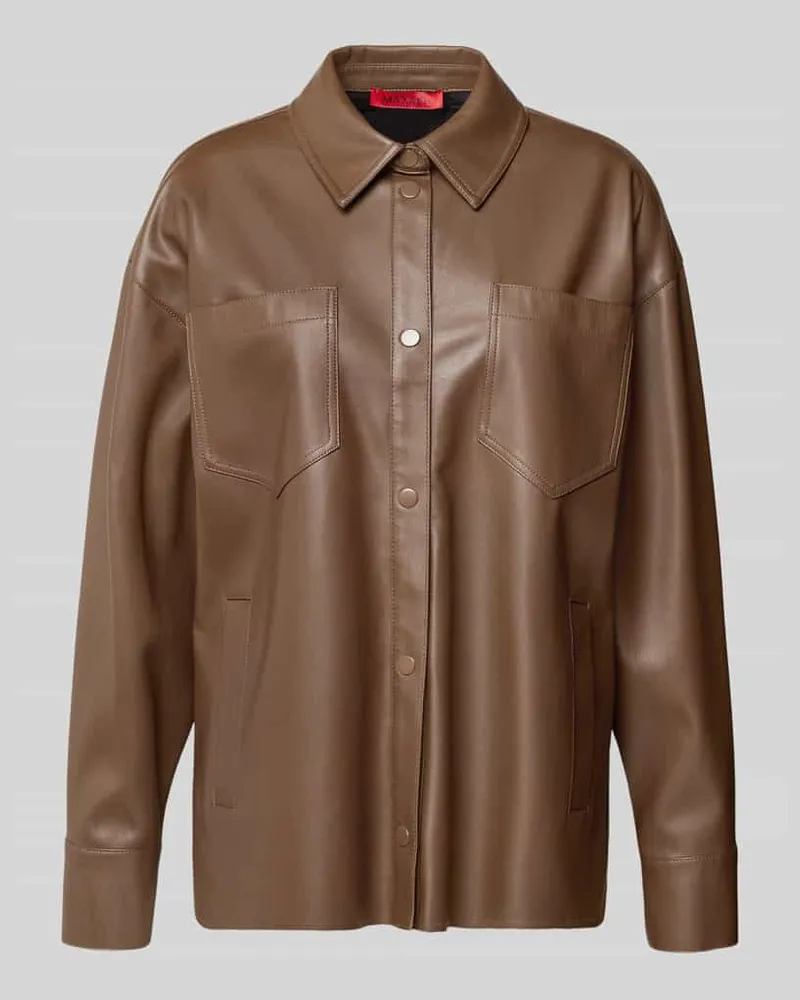 MAX&Co. Regular Fit Jacke in Lederoptik mit Brusttaschen Modell 'FURIO Hazel