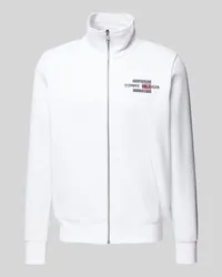 Tommy Hilfiger Sweatjacke mit Stehkragen Weiss