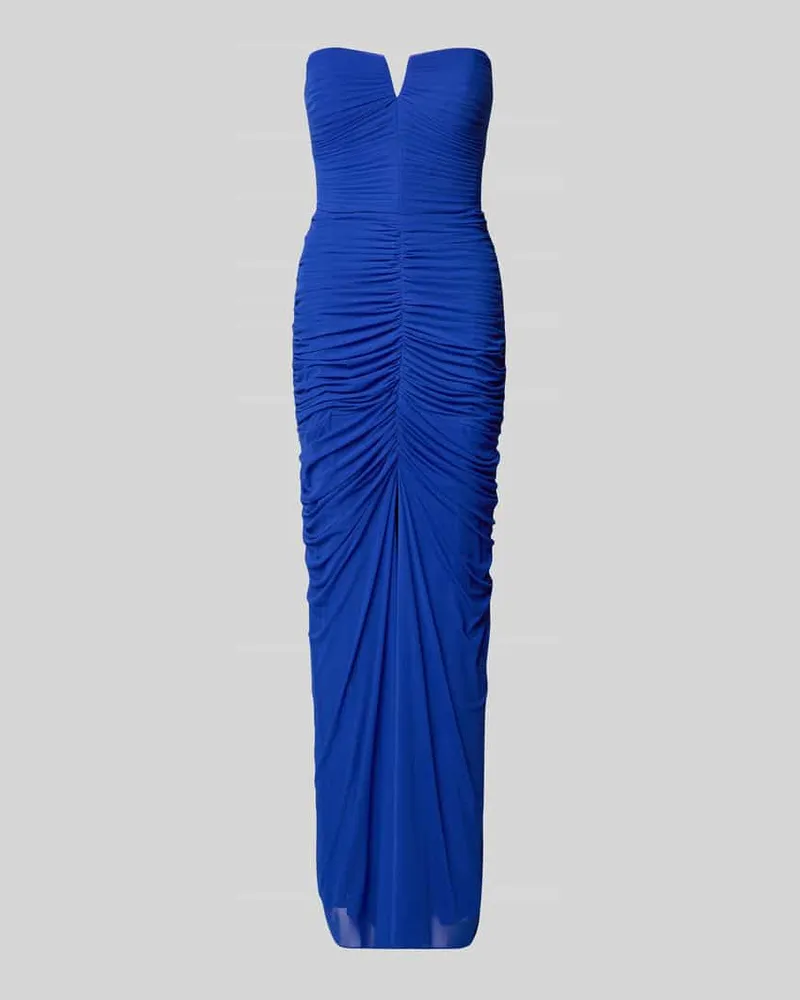Mascara Abendkleid mit gelegten Falten und Gehschlitz Royal