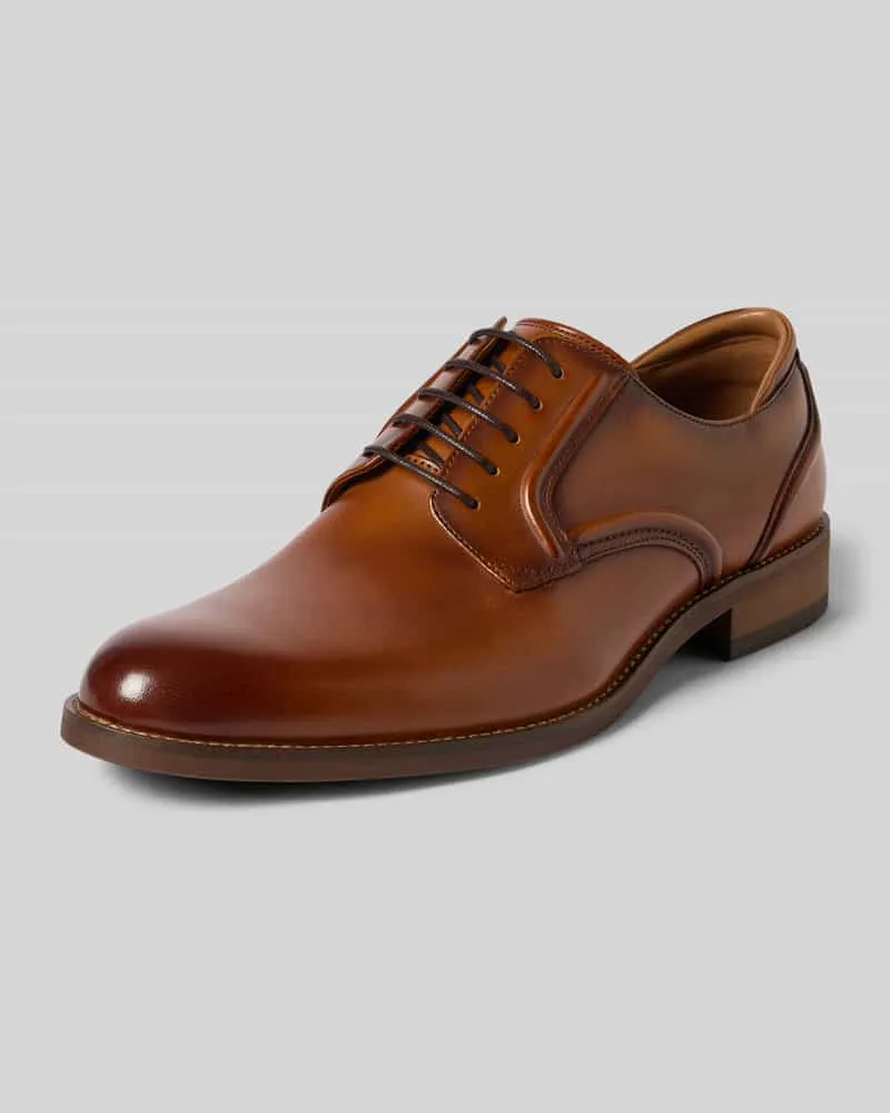Clarks Derby mit abgerundeter Spitze Modell 'Craftremi Cognac