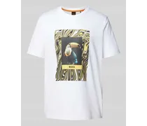 T-Shirt mit Label-Motiv-Print Modell 'Te_Tucan