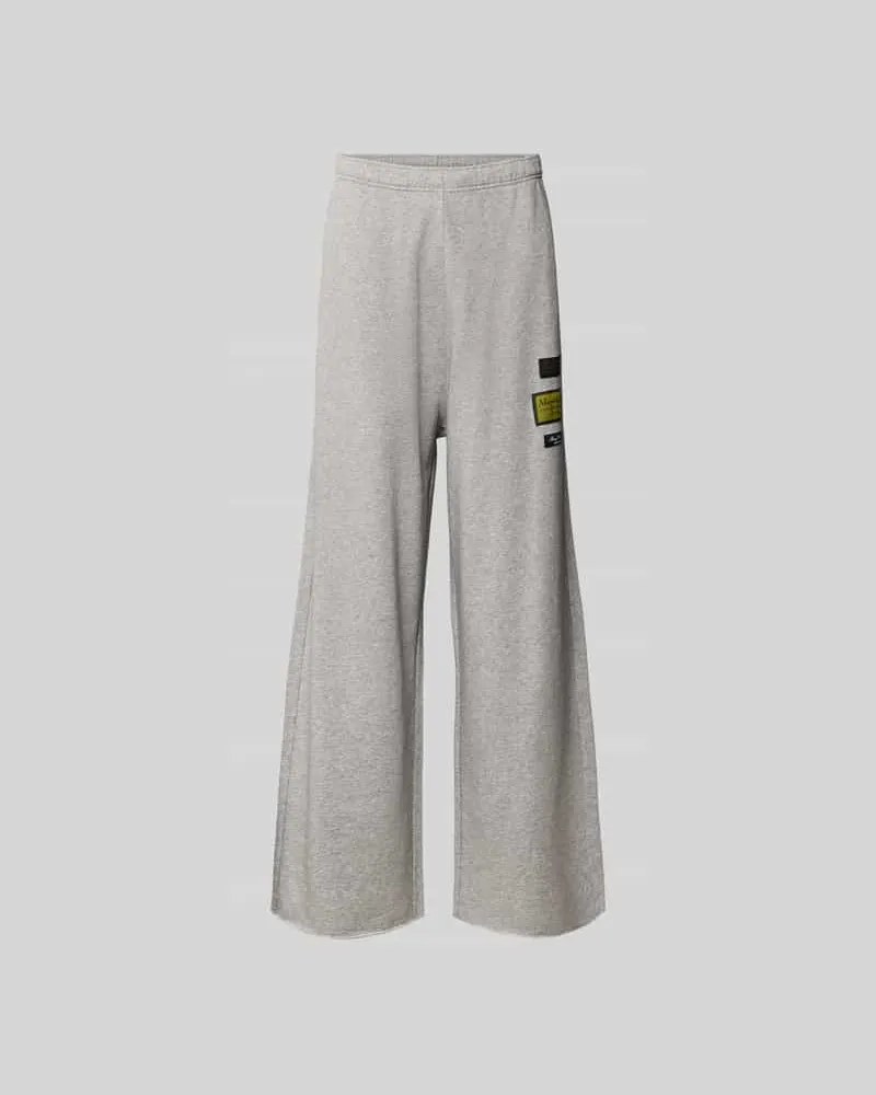 Maison Margiela Wide Fit Sweatpants mit Logo-Patch Mittelgrau