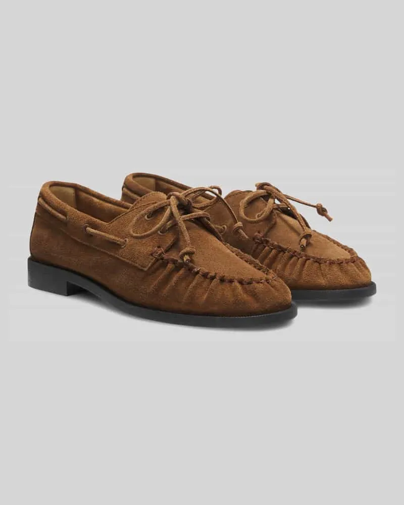 HUGO BOSS Loafer aus echtem Leder Modell 'Lycia Mittelbraun