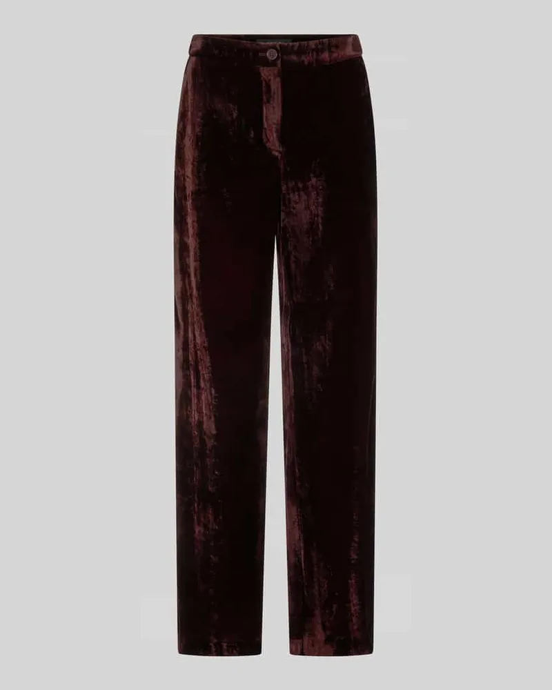 Marc Cain Business-Hose mit Knopfverschluss Bordeaux