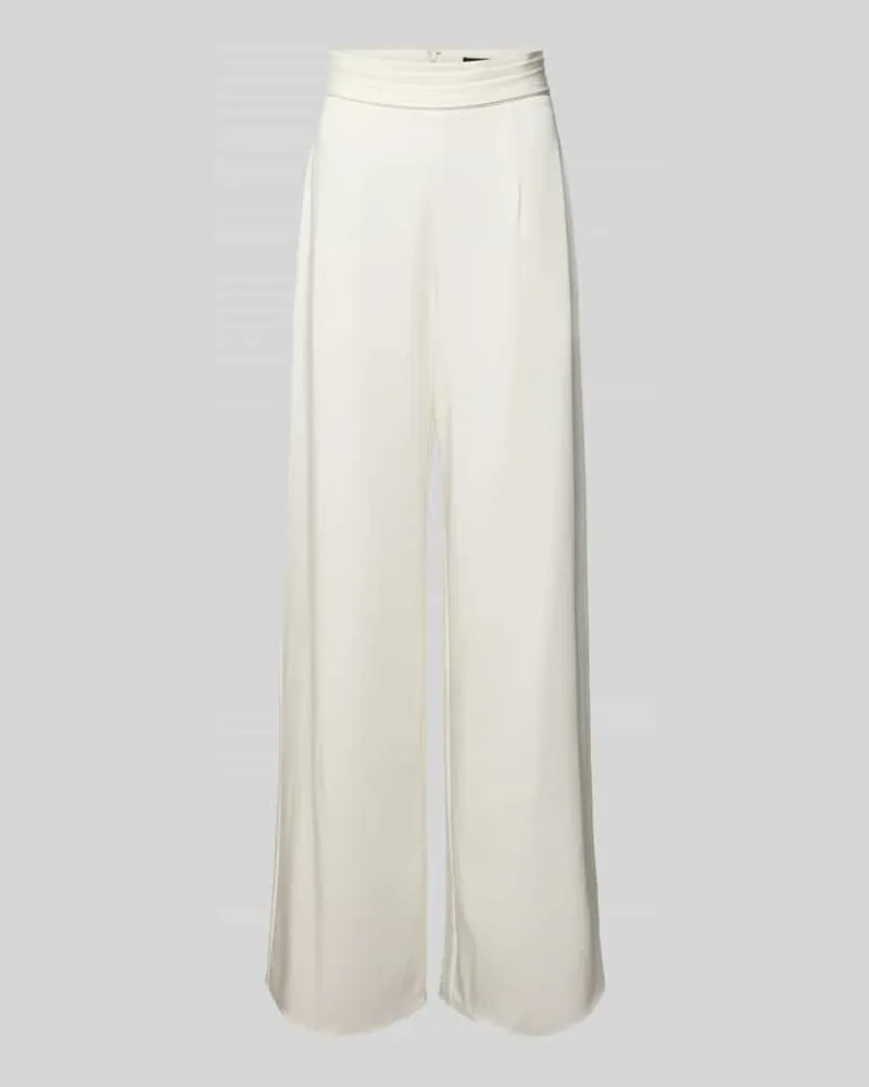 LUXUAR Stoffhose mit elastischem Bund Offwhite