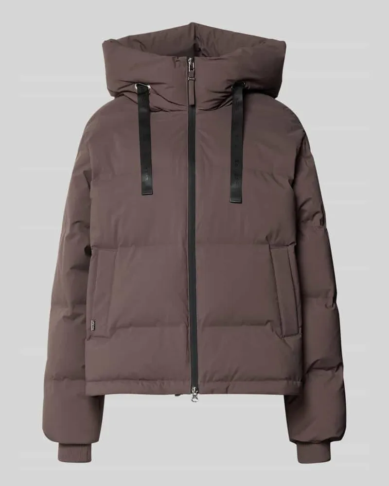 Mos Mosh Jacke in Stepp-Optik mit Reißverschluss Modell 'Jilly Hope Taupe