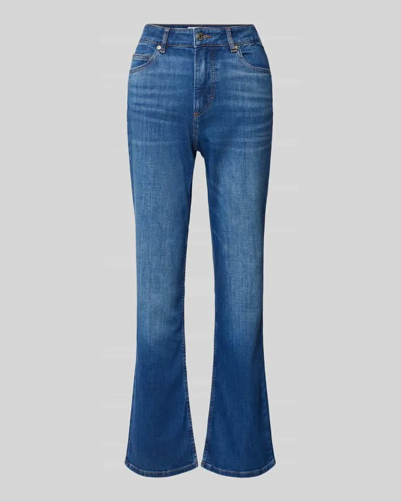 Marc O'Polo Regular Fit Bootcut Jeans aus Baumwoll-Mix-Denim Modell 'KIRUNA Jeansblau