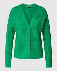 Tommy Hilfiger Strickjacke mit Zopfmuster Gruen