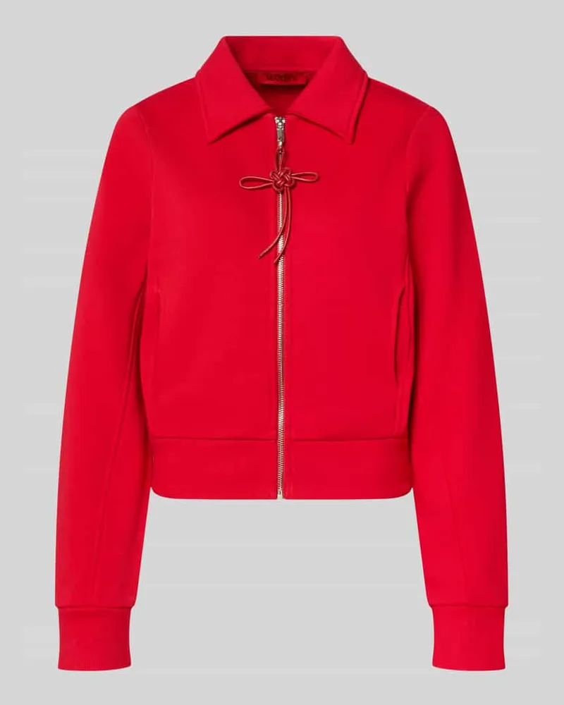 MAX&Co. Slim Fit Sweatjacke aus reiner Baumwolle Modell 'EROICO Rot