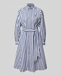 Ralph Lauren Hemdblusenkleid mit Bindegürtel Marine