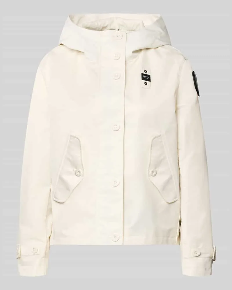 Blauer Jacke mit Label-Patches Modell 'MARCELA Weiss