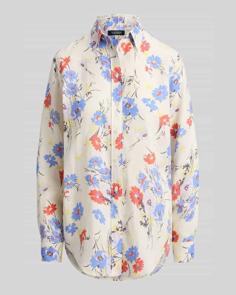 Ralph Lauren Relaxed Fit Hemdbluse aus reinem Leinen Ecru