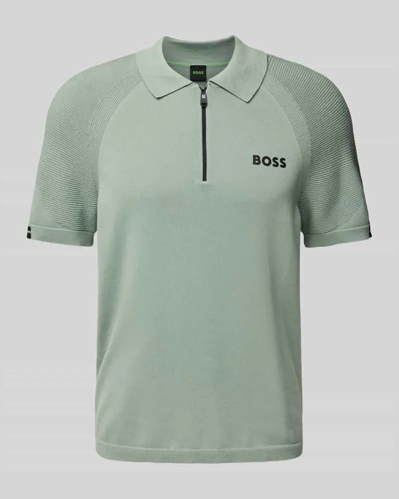 HUGO BOSS Slim Fit Poloshirt mit Label-Schriftzug Modell 'Perform-Max Mint